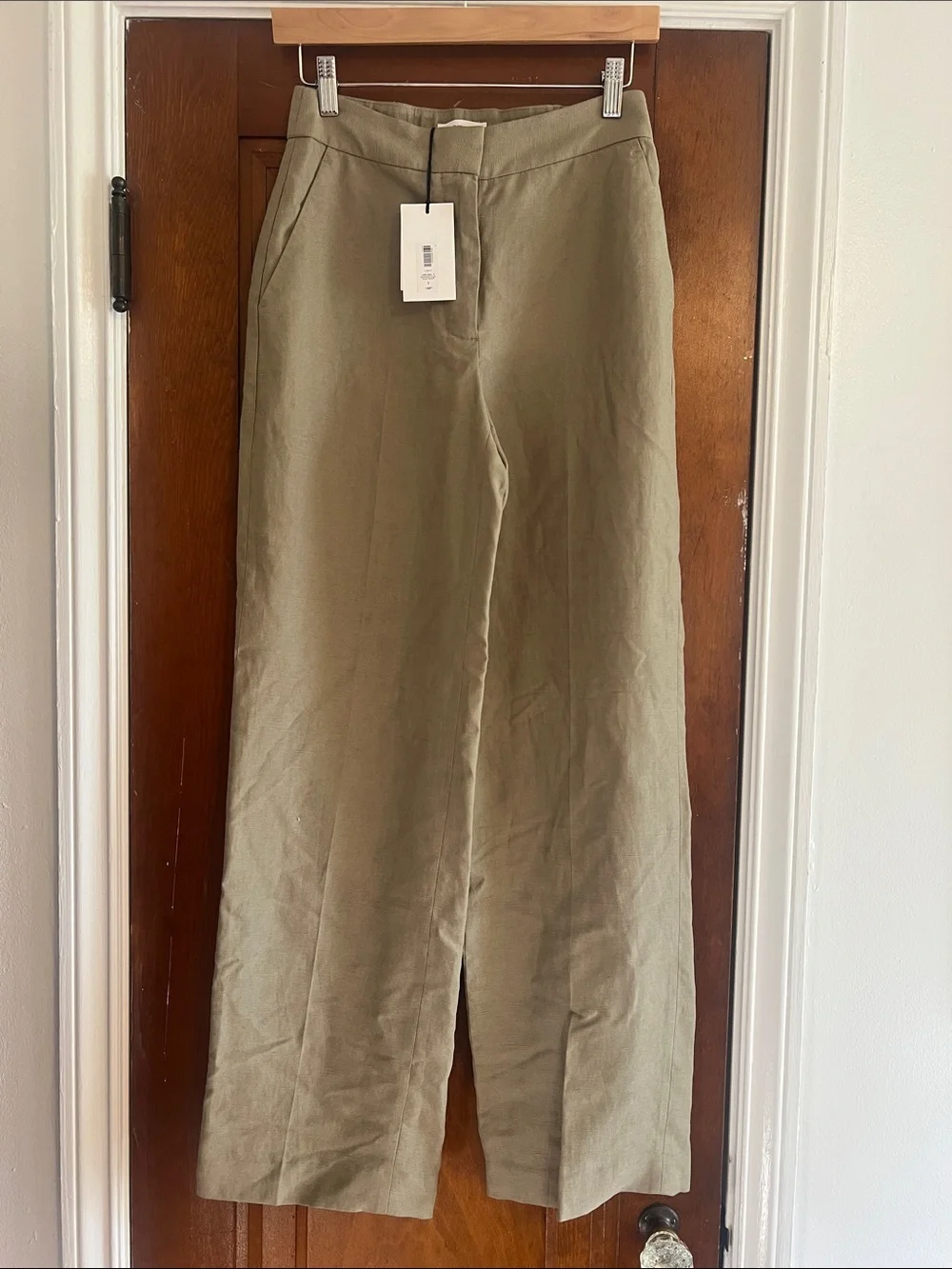 Aritzia Limitless Pant- Cruise Linen- size 2 - Sun-dried Olive Green - BNWT